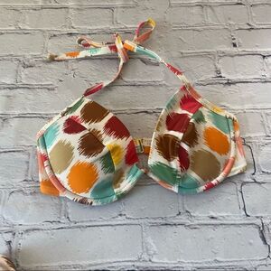 Victoria's Secret Padded Multi Color Bikini Top Size 34D